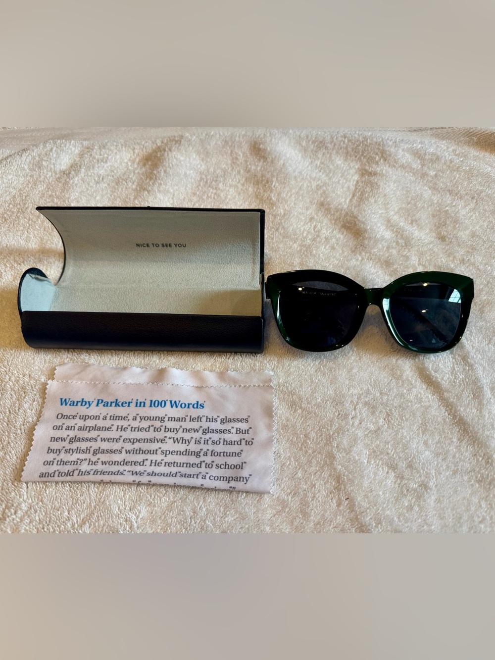 Warby Parker Deep Green Cat-Eye Sunglasses - Picture 4 of 8